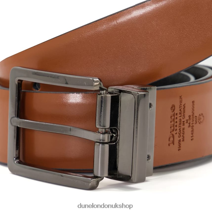 Reversible Leather Belt Men N4BBPB856 Dune London Opras Tan