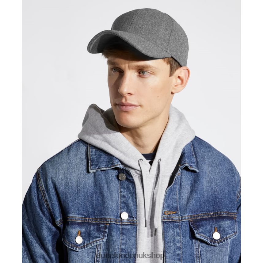 Stitch-Detail Baseball Cap Men N4BBPB727 Dune London Olindo Grey