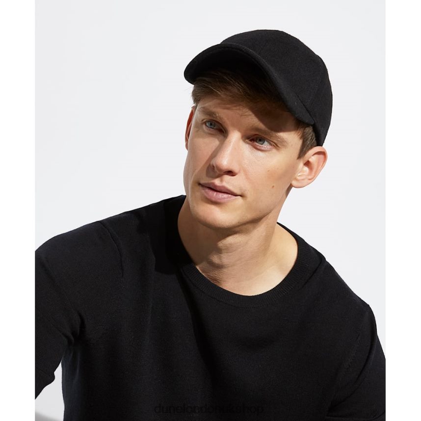 Stitch-Detail Baseball Cap Men N4BBPB728 Dune London Olindo Black