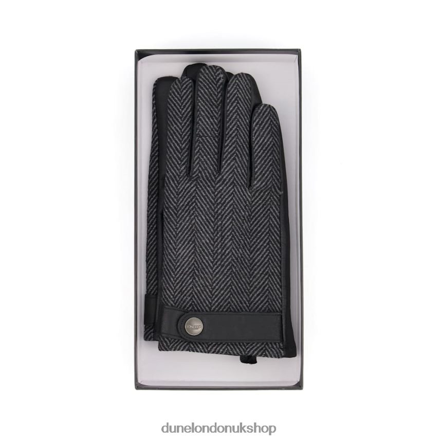 Herringbone Gloves Men N4BBPB769 Dune London Nosh Black