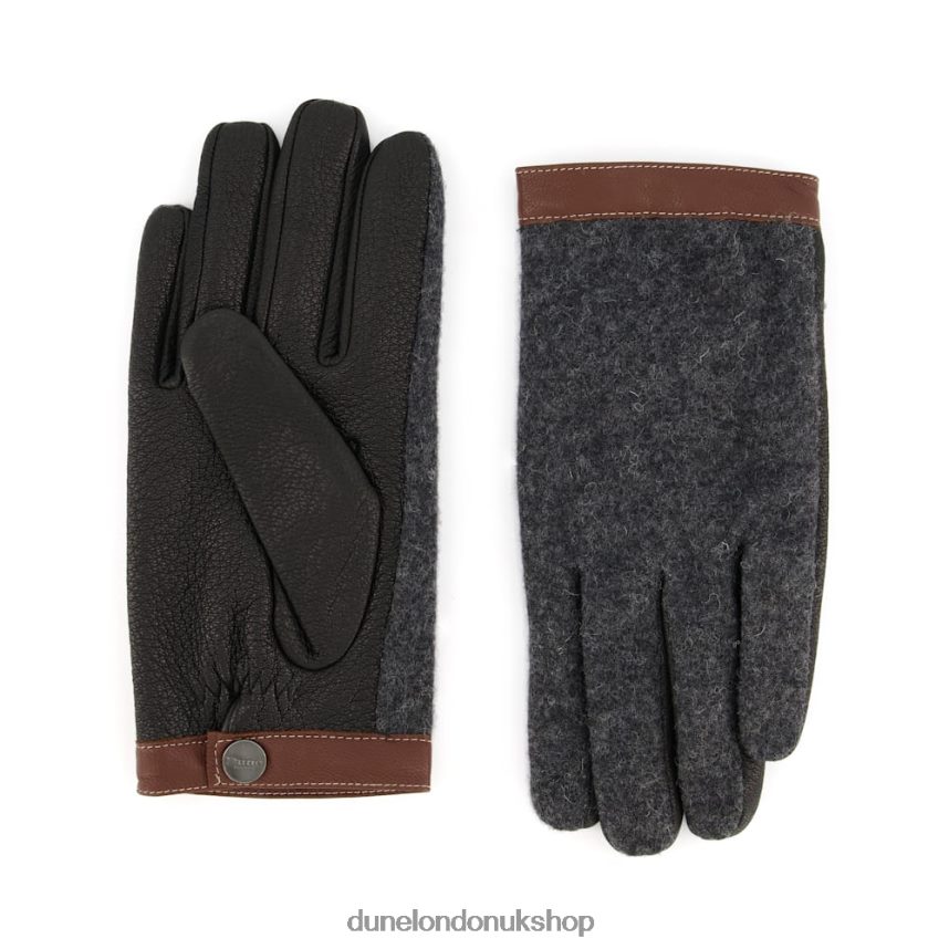 Leather Gloves Men N4BBPB833 Dune London Ovenger Black