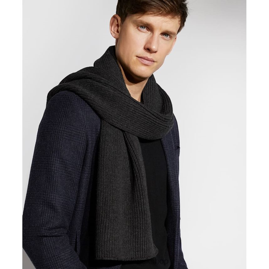 Textured Long Scarf Men N4BBPB729 Dune London Nylan Navy