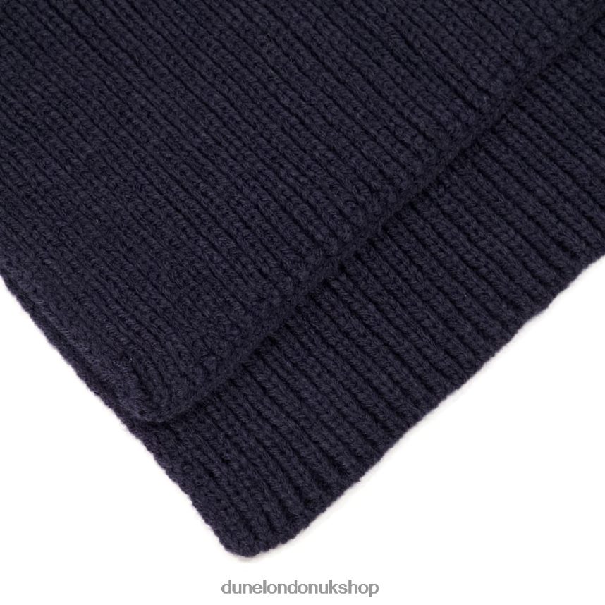 Textured Long Scarf Men N4BBPB729 Dune London Nylan Navy