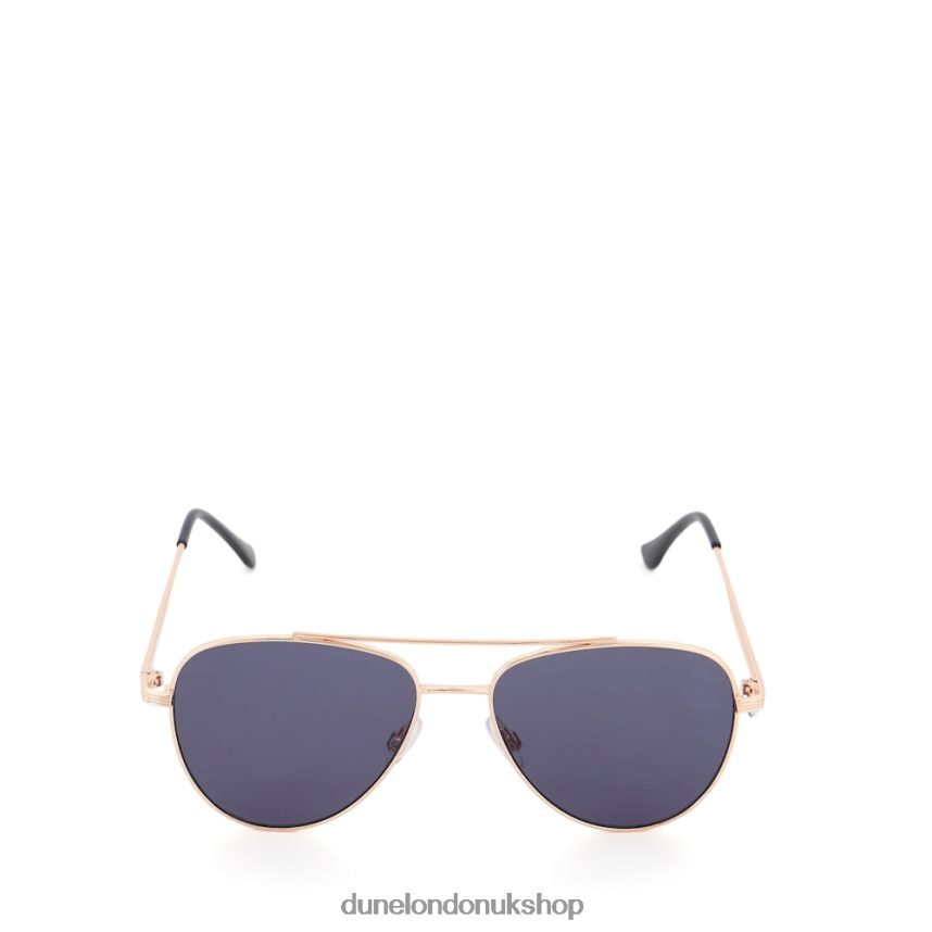 Slim Frame Sunglasses Men N4BBPB692 Dune London Outing Gold - Click Image to Close