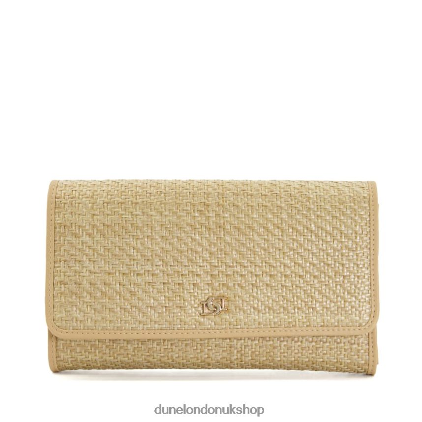 Medium Raffia Travel Wallet Women N4BBPB241 Dune London Soaring Natural