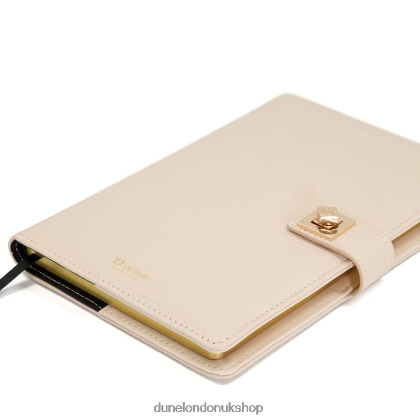 Turn-Lock A5 Notebook Women N4BBPB236 Dune London Signed Nude