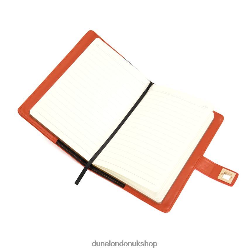 Turn-Lock A5 Notebook Women N4BBPB239 Dune London Signed Orange