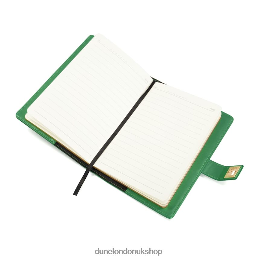 Turn-Lock A5 Notebook Women N4BBPB240 Dune London Signed Green