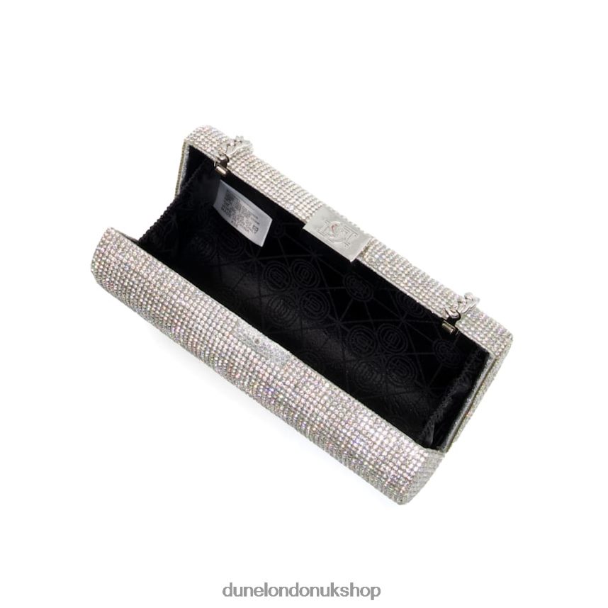 Diamante Clutch Bag Women N4BBPB353 Dune London Bryannies Silver