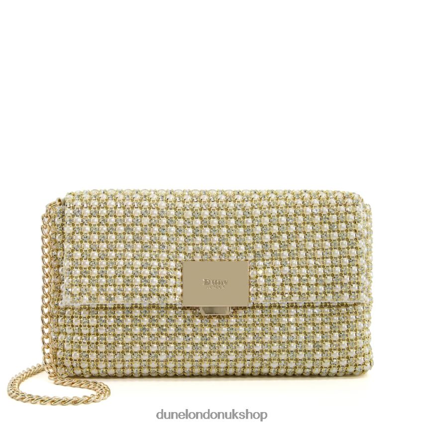 Embellished Clutch Bag Women N4BBPB243 Dune London Evanders Ivory - Click Image to Close