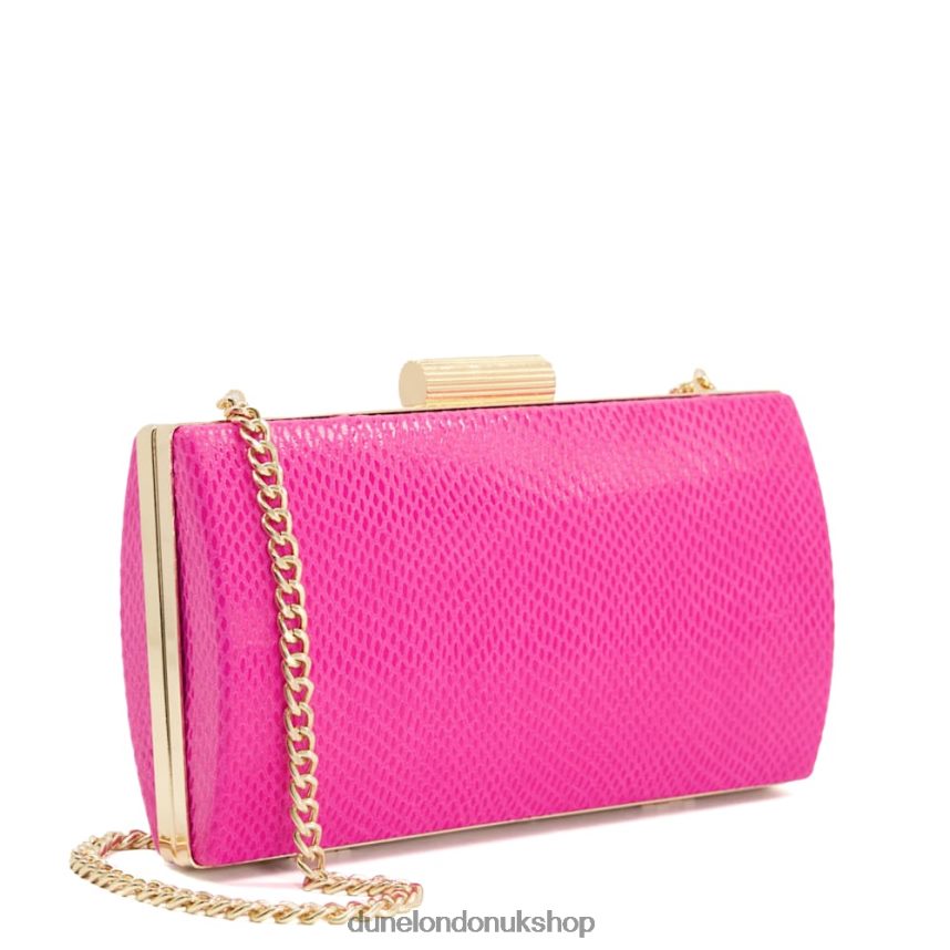 Etched-Clasp Box Clutch Women N4BBPB231 Dune London Belleview Pink