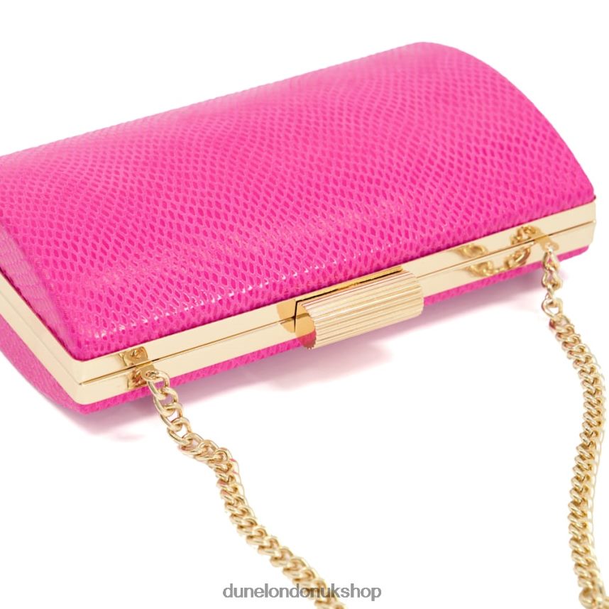 Etched-Clasp Box Clutch Women N4BBPB231 Dune London Belleview Pink