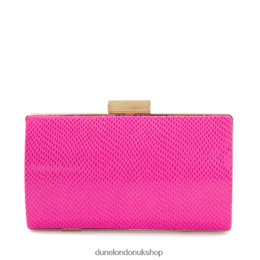 Etched-Clasp Box Clutch Women N4BBPB231 Dune London Belleview Pink