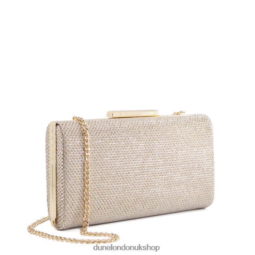 Glitter Clutch Bag Women N4BBPB352 Dune London Binita Gold