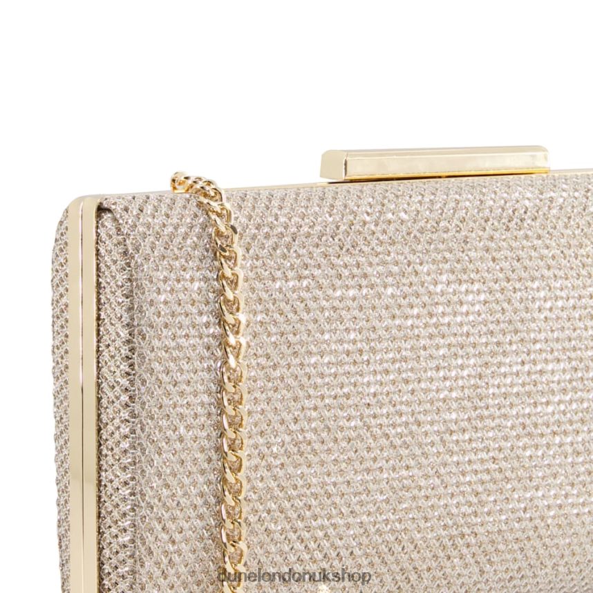 Glitter Clutch Bag Women N4BBPB352 Dune London Binita Gold