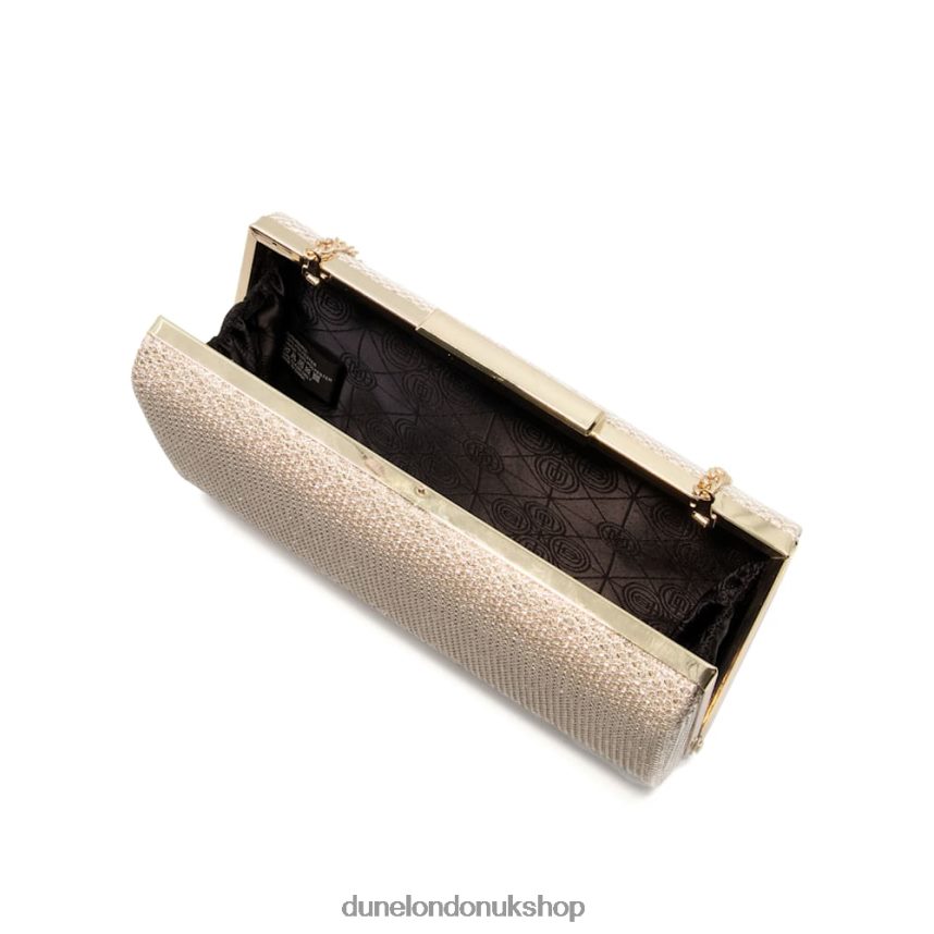 Glitter Clutch Bag Women N4BBPB352 Dune London Binita Gold