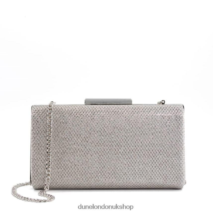 Glitter Clutch Bag Women N4BBPB354 Dune London Binita Silver