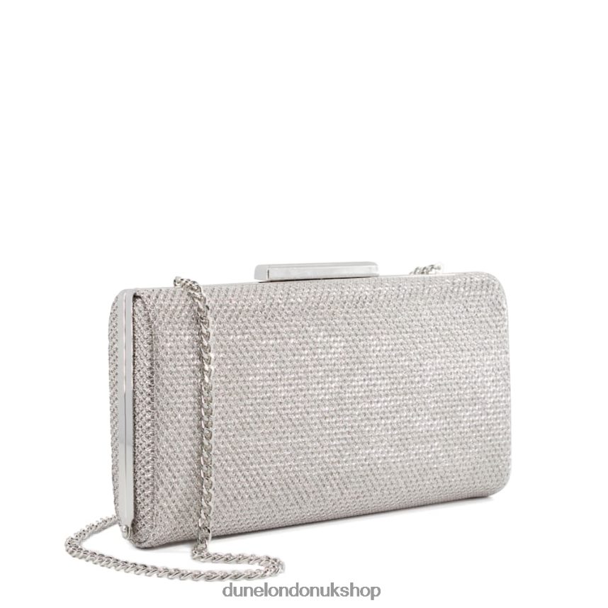 Glitter Clutch Bag Women N4BBPB354 Dune London Binita Silver