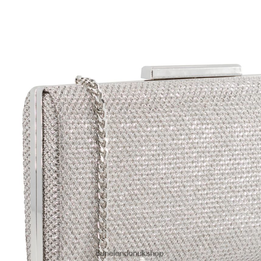 Glitter Clutch Bag Women N4BBPB354 Dune London Binita Silver