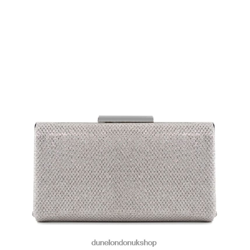 Glitter Clutch Bag Women N4BBPB354 Dune London Binita Silver