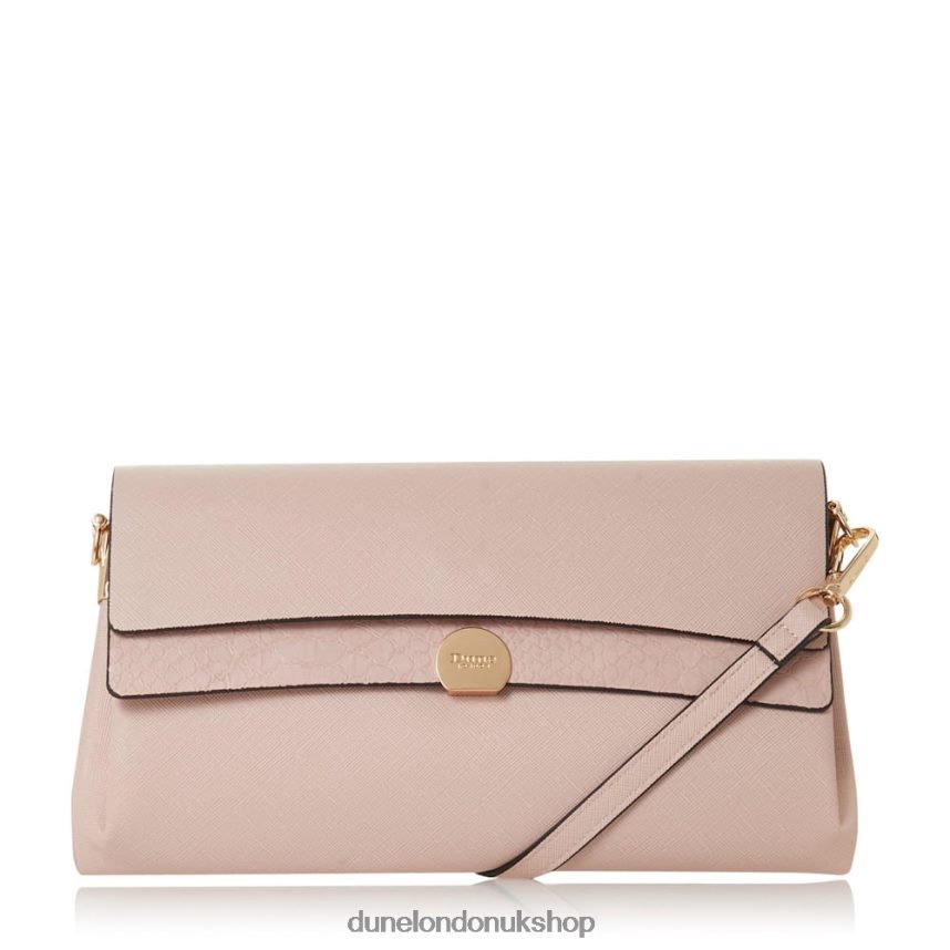 Layered Flap Clutch Bag Women N4BBPB422 Dune London Elline Nude