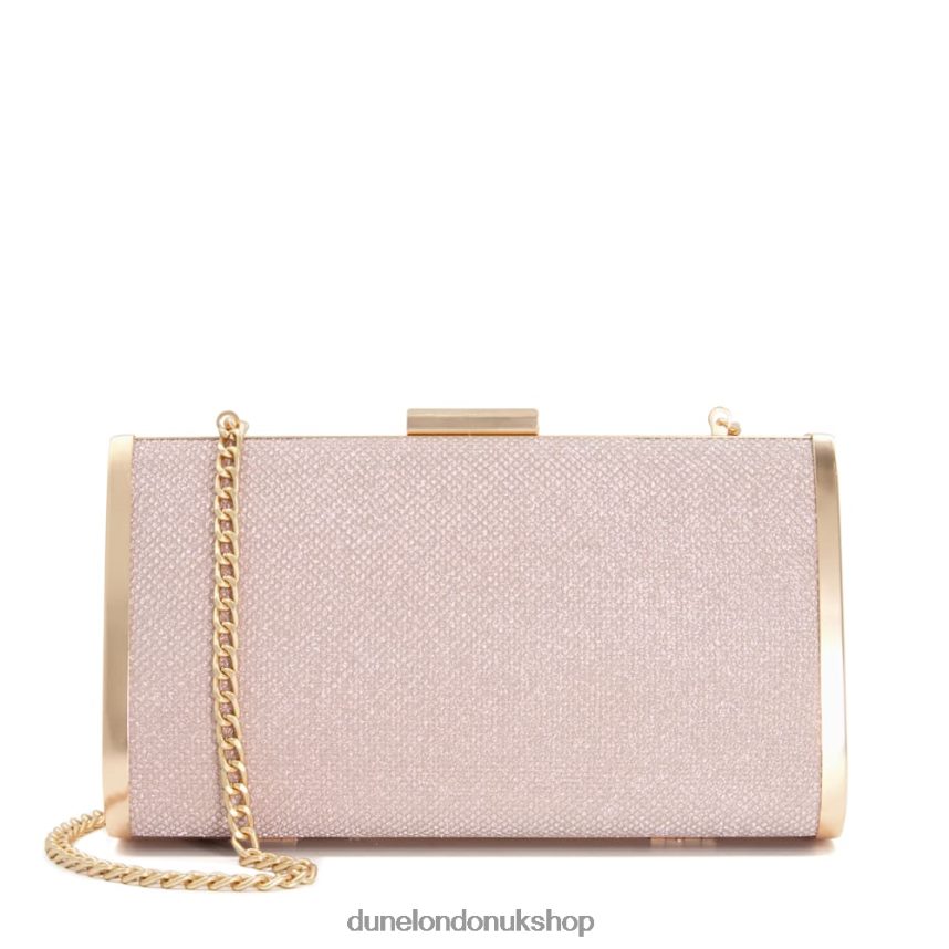 Metallic Box-Clutch Bag Women N4BBPB280 Dune London Blaike Rose Gold - Click Image to Close