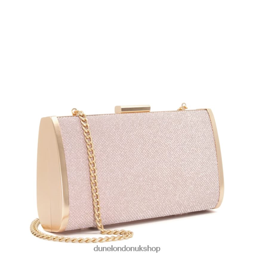 Metallic Box-Clutch Bag Women N4BBPB280 Dune London Blaike Rose Gold