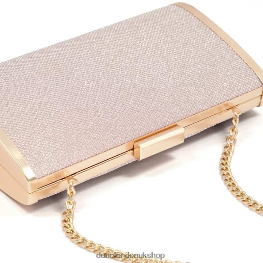 Metallic Box-Clutch Bag Women N4BBPB280 Dune London Blaike Rose Gold