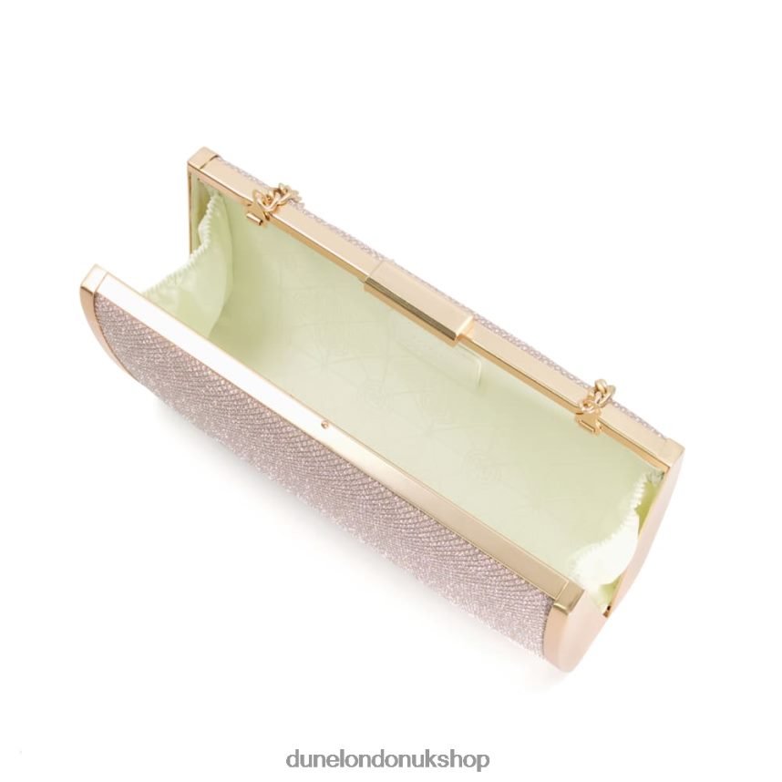 Metallic Box-Clutch Bag Women N4BBPB280 Dune London Blaike Rose Gold