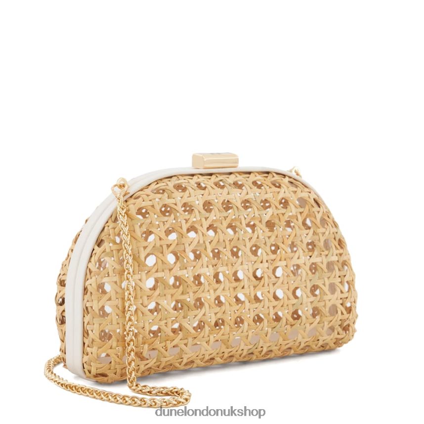 Small Rattan Clutch Bag Women N4BBPB34 Dune London Elated Natural