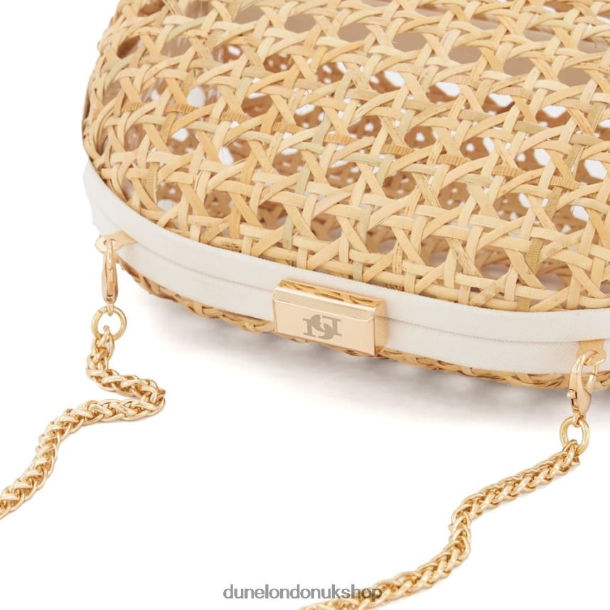 Small Rattan Clutch Bag Women N4BBPB34 Dune London Elated Natural