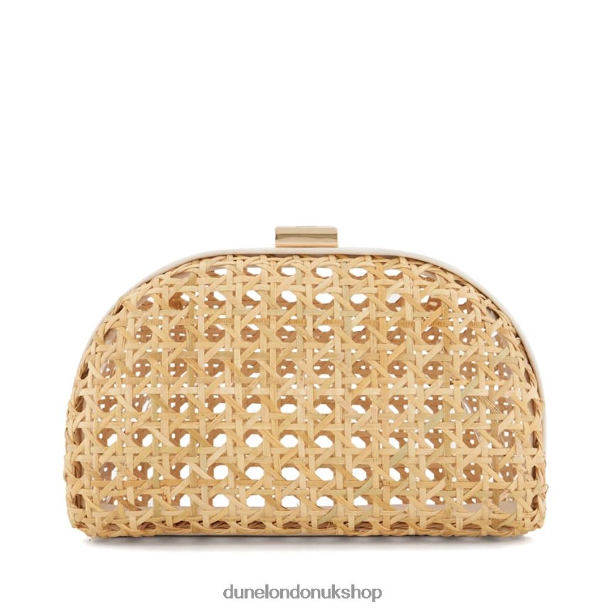 Small Rattan Clutch Bag Women N4BBPB34 Dune London Elated Natural