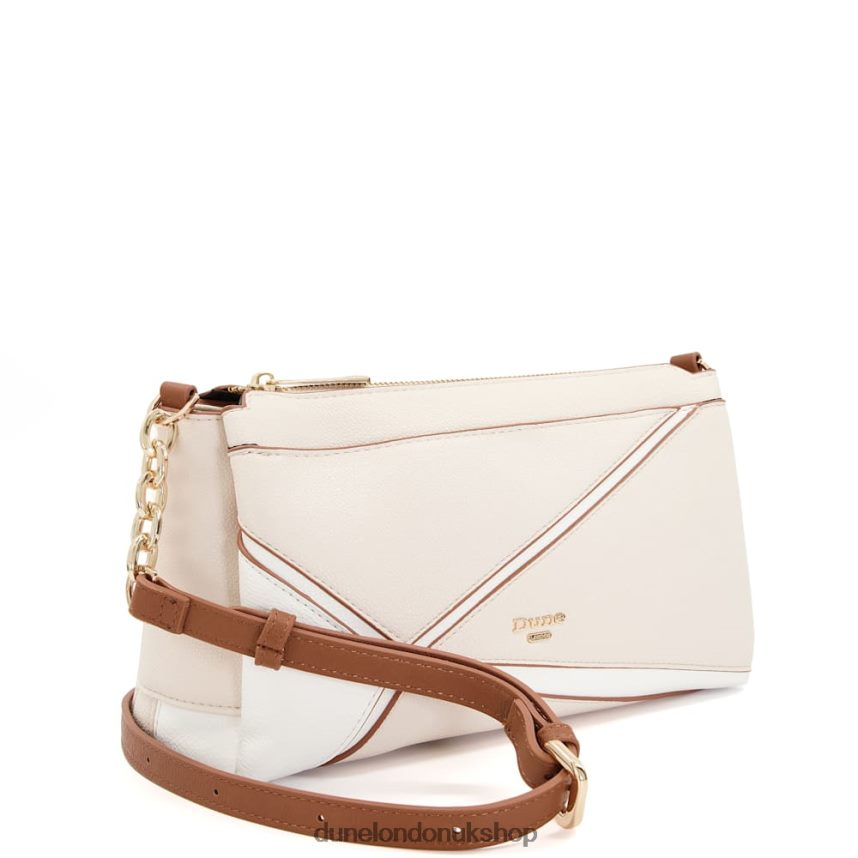 Cutwork Chain-Trimmed Crossbody Bag Women N4BBPB275 Dune London Daylana Nude