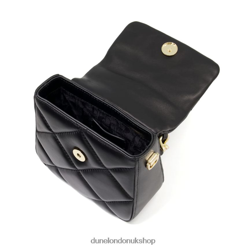 Small Chain-Detail Leather Crossbody Bag Women N4BBPB211 Dune London Duchess M Black