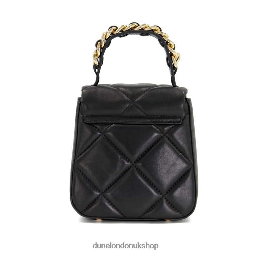 Small Chain-Detail Leather Crossbody Bag Women N4BBPB211 Dune London Duchess M Black