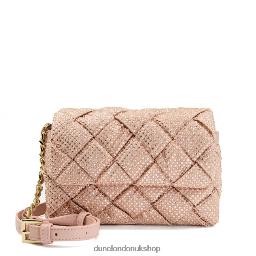 Small Diamante Woven Crossbody Bag Women N4BBPB178 Dune London Dinidempsy Blush