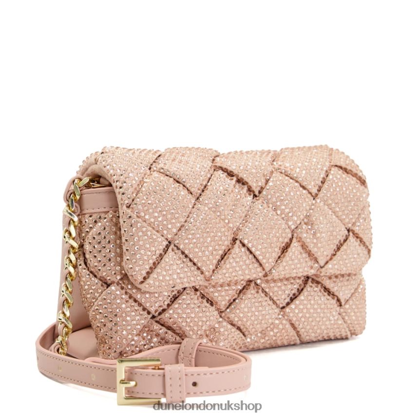 Small Diamante Woven Crossbody Bag Women N4BBPB178 Dune London Dinidempsy Blush