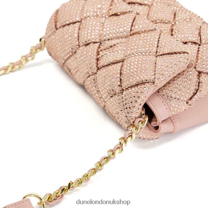 Small Diamante Woven Crossbody Bag Women N4BBPB178 Dune London Dinidempsy Blush