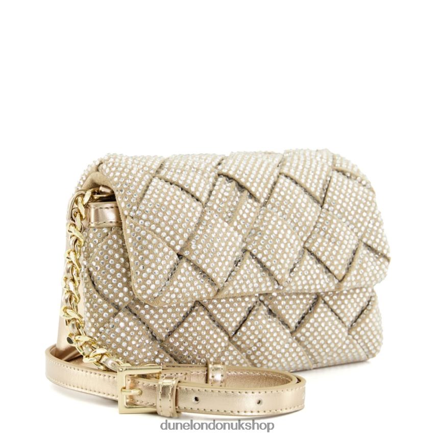 Small Diamante Woven Crossbody Bag Women N4BBPB181 Dune London Dinidempsy Rose Gold