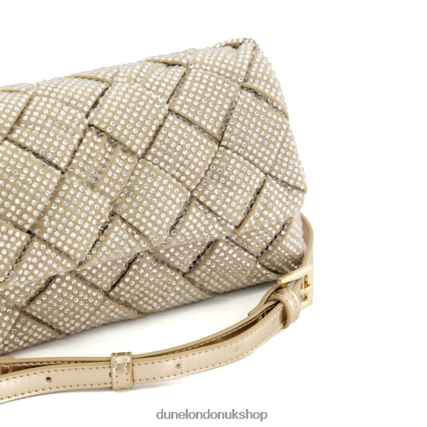 Small Diamante Woven Crossbody Bag Women N4BBPB181 Dune London Dinidempsy Rose Gold