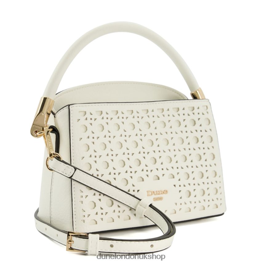 Small Laser-Cut Crossbody Bag Women N4BBPB262 Dune London Delainy White