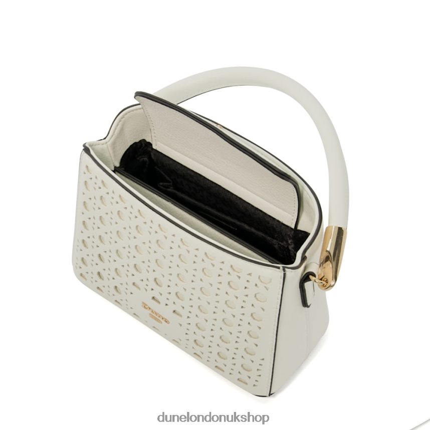 Small Laser-Cut Crossbody Bag Women N4BBPB262 Dune London Delainy White