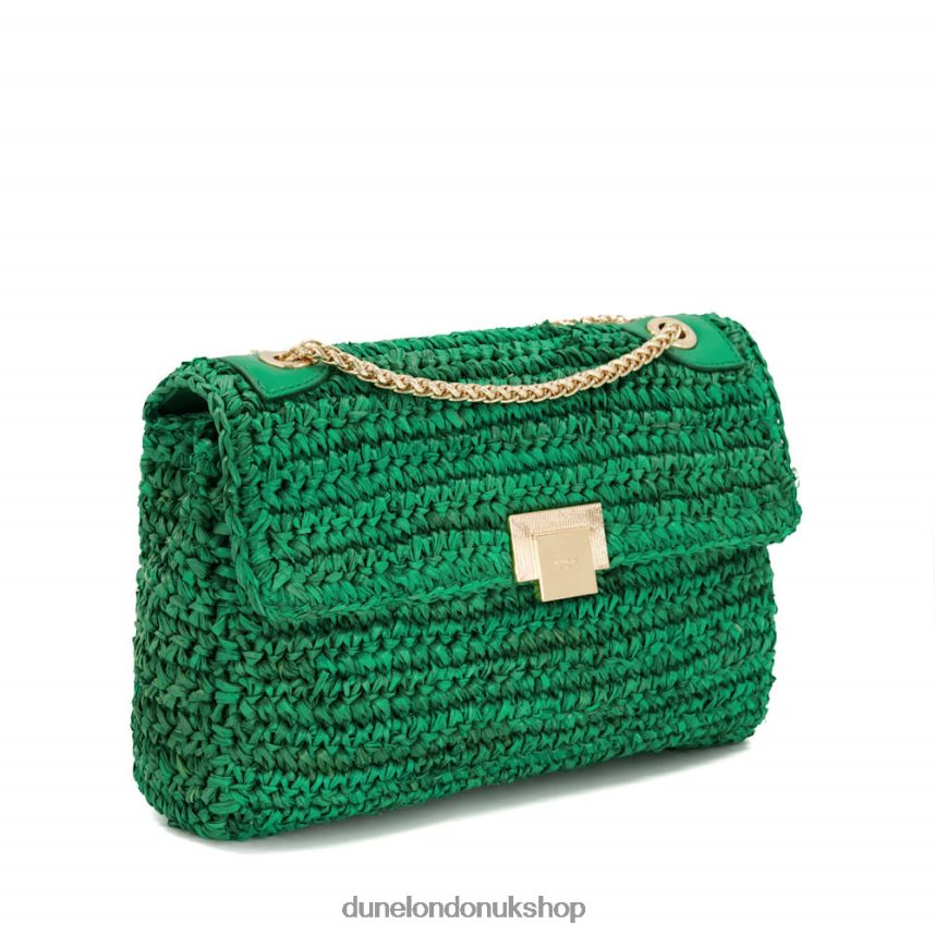 Woven Raffia Crossbody Bag Women N4BBPB8 Dune London Dorchesters Green