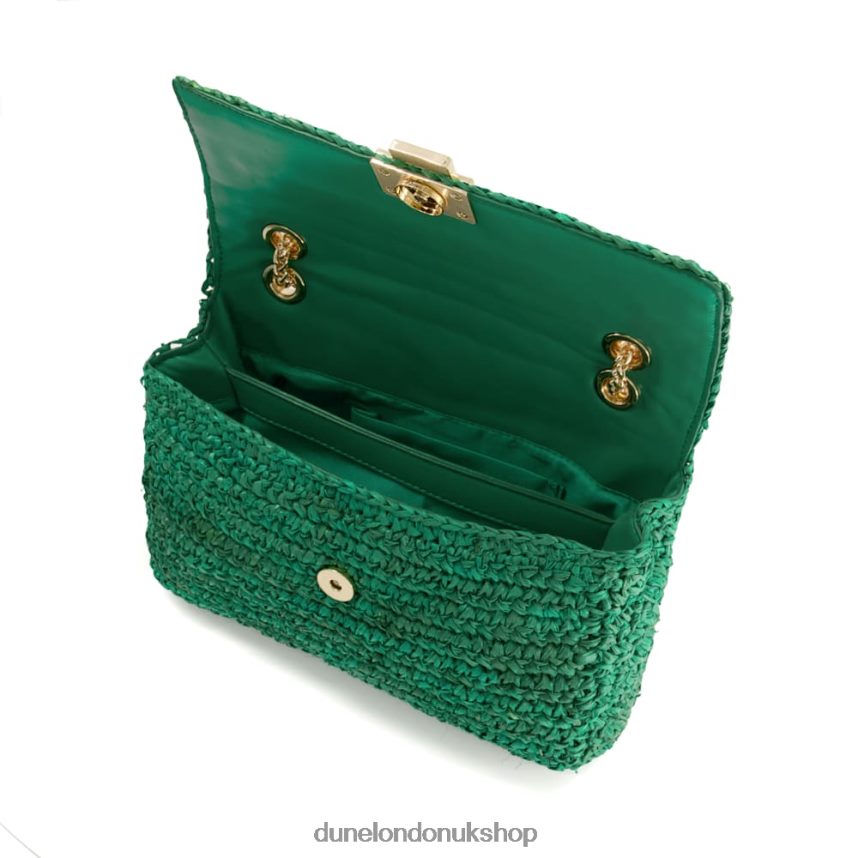 Woven Raffia Crossbody Bag Women N4BBPB8 Dune London Dorchesters Green