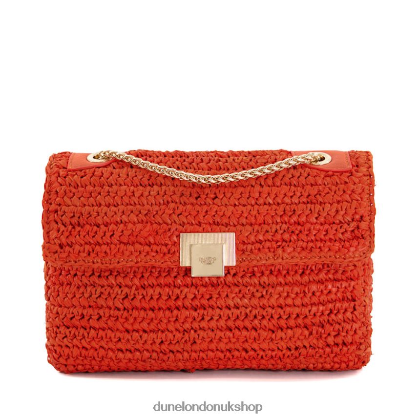 Woven Raffia Crossbody Bag Women N4BBPB9 Dune London Dorchesters Orange