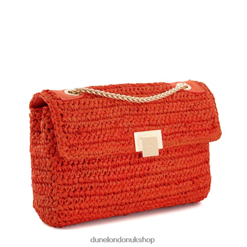 Woven Raffia Crossbody Bag Women N4BBPB9 Dune London Dorchesters Orange