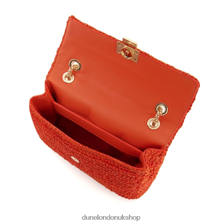 Woven Raffia Crossbody Bag Women N4BBPB9 Dune London Dorchesters Orange