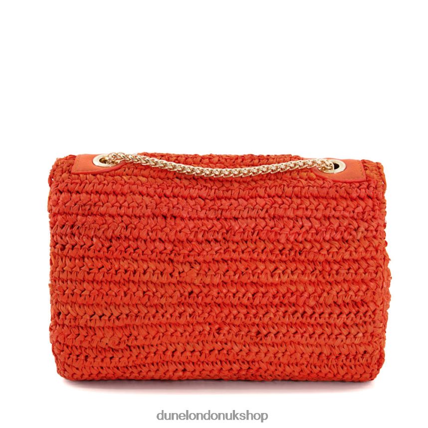 Woven Raffia Crossbody Bag Women N4BBPB9 Dune London Dorchesters Orange