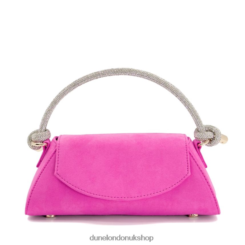 Diamante Knot Strap Grab Bag Women N4BBPB229 Dune London Brynley Fuchsia