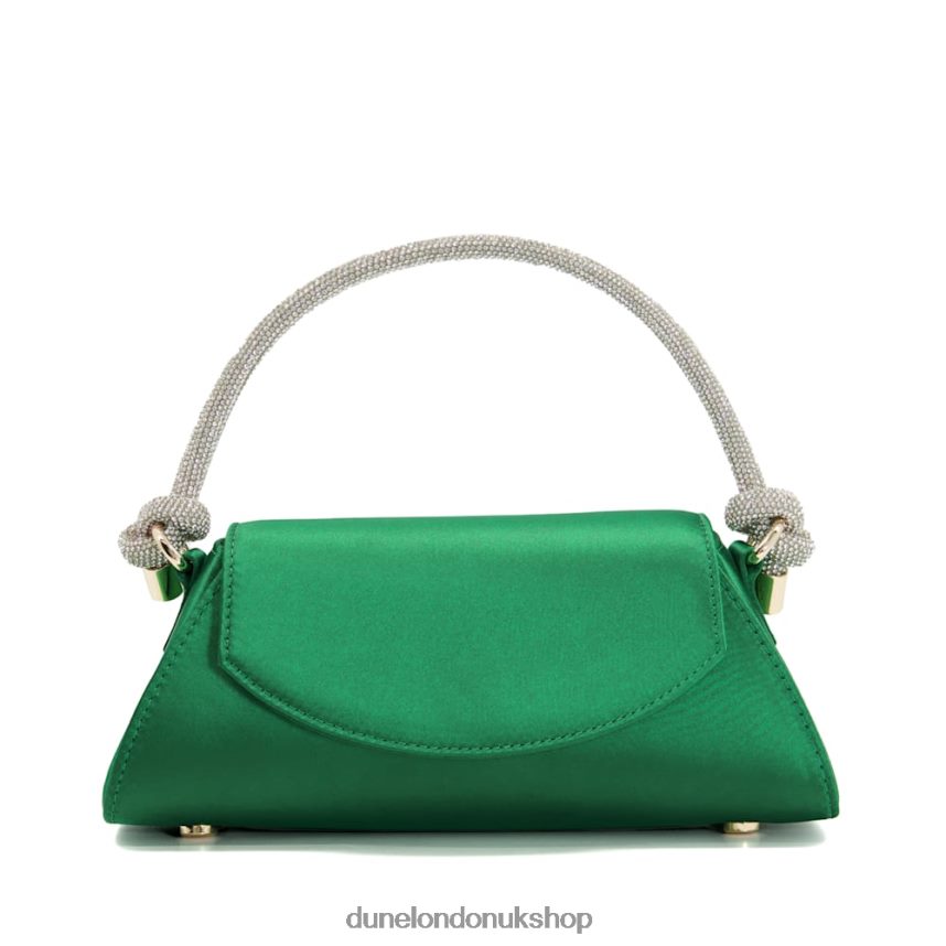 Diamante Knot Strap Grab Bag Women N4BBPB230 Dune London Brynley Green - Click Image to Close